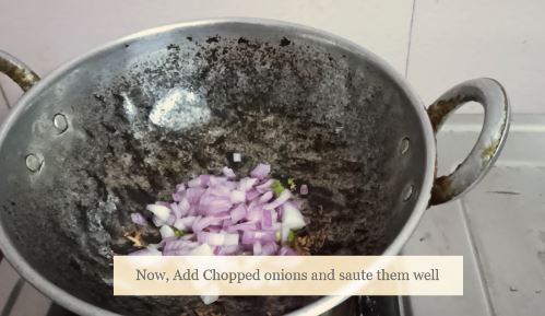 Add chopped onions