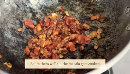 Cook the masala