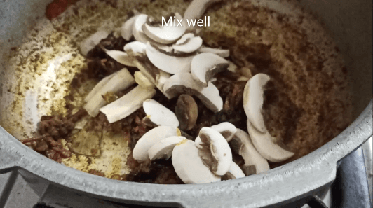 south indian mushroom biryani